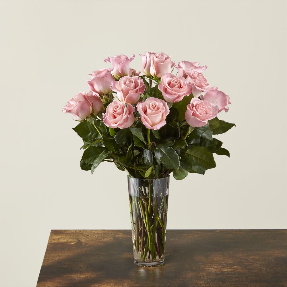 Long Stem Pink Rose Bouquet