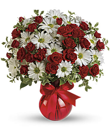 Teleflora's Red, White And You Bouquet