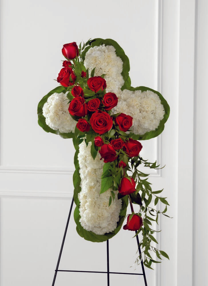 Floral Cross Easel