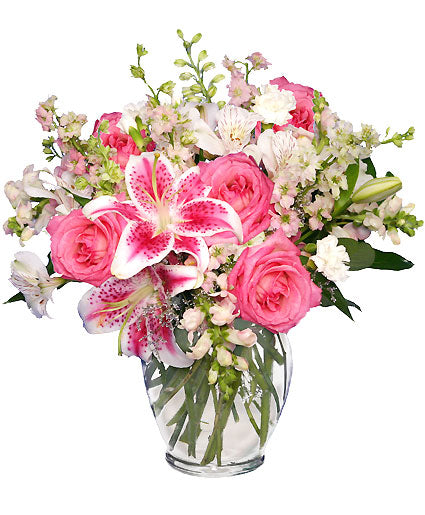 PINK & WHITE DREAMS FLOWER ARRANGEMENT