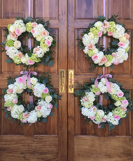 PINKY GREENS HYDRANGEA WREATH
