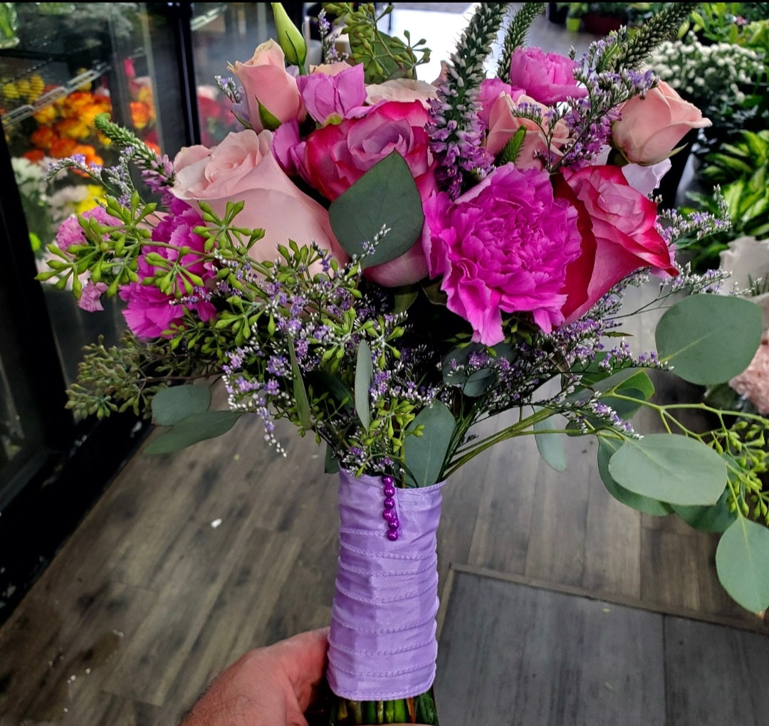 Shades of Purple and Pinks Bridal Bouquet