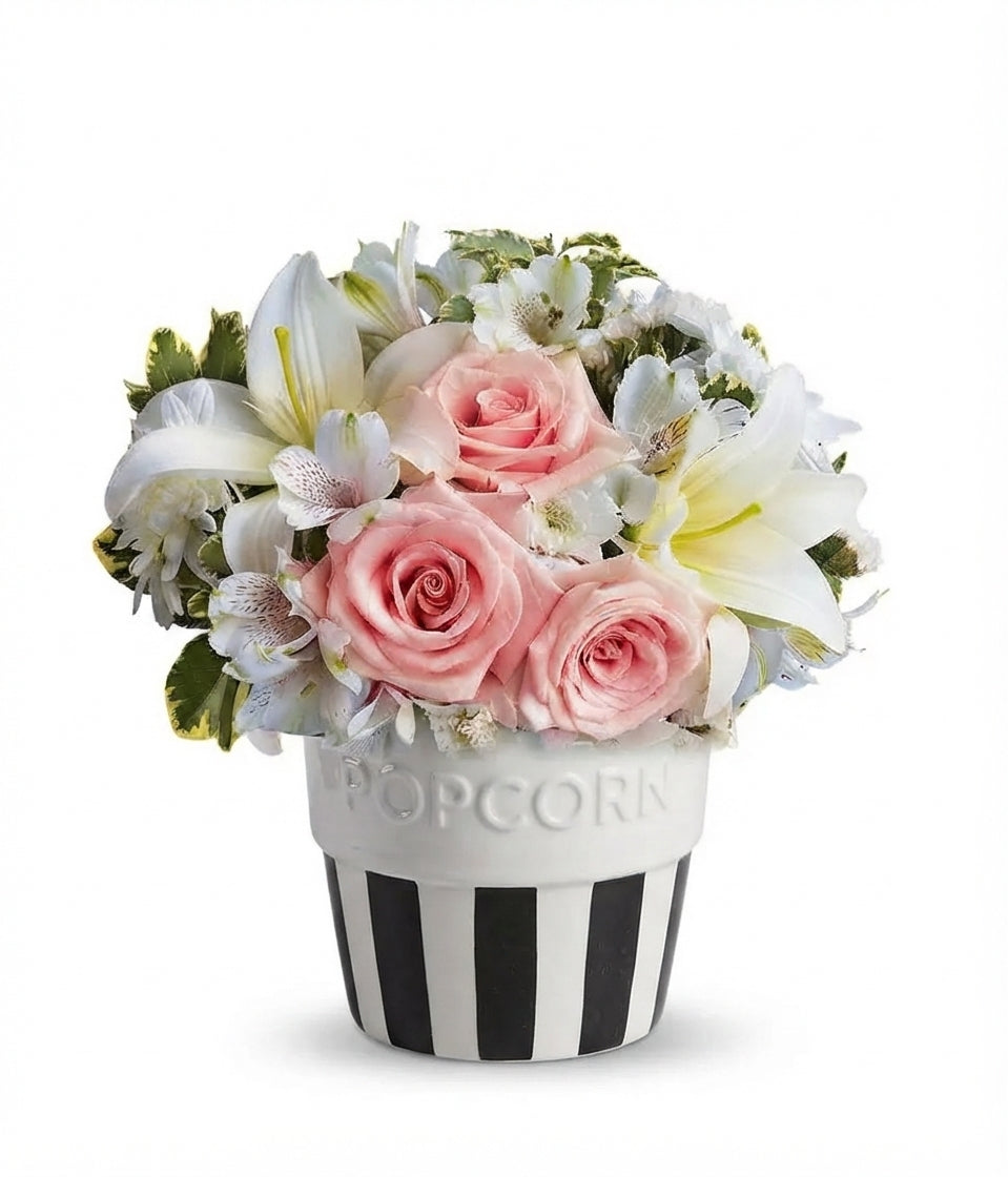 Popcorn & Petals Floral Arrangement